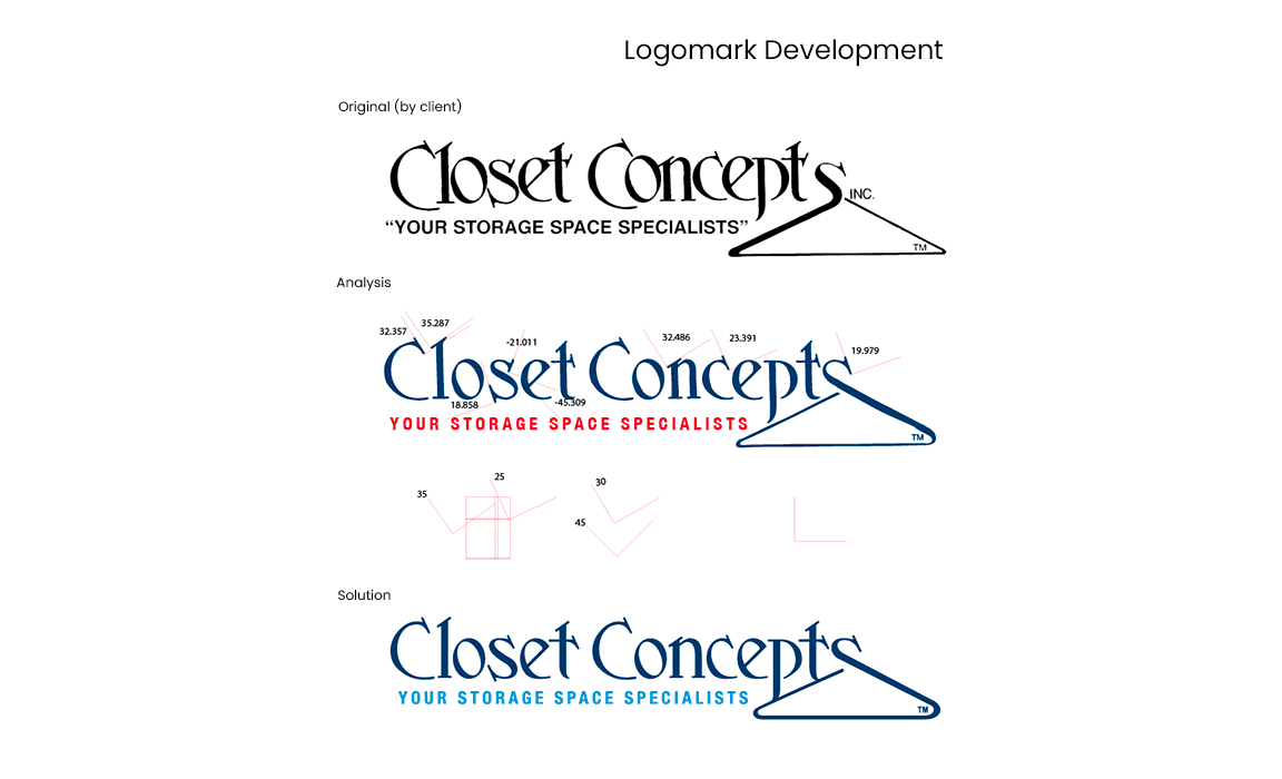 Closet Concepts Logo Analysis and Solution